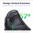 Mouse Ergonômico Vertical UGREEN Bluetooth 5.0 + 2.4G Silent 4000DPI Windows e Mac