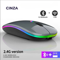 Mouse Bluetooth RGB Recarregável Perciron 3600 DPI Ergonômico Sem Fio