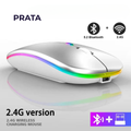Mouse Bluetooth RGB Recarregável Perciron 3600 DPI Ergonômico Sem Fio
