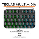 Teclado Gamer Semi-Mecânico Evolut RGB Rainbow ABNT2 107 Teclas USB