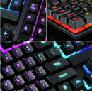 Teclado Semi-Mecânico Gamer RGB ABNT2 107 Teclas USB Plug & Play