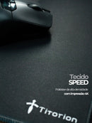 Mousepad Gamer Titorion — Antiderrapante, Alta Precisão, Base de Borracha