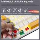 Teclado Mecânico Redragon 60% Hot-Swap Switch Red 61 Teclas 18 Modos RGB Type-C