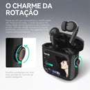 Fone Bluetooth AuraBuds X6 — ANC, Tradução em Tempo Real, 512MB + Tela IP