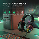 Headset Gamer FIFINE USB RGB 7.1 Surround Memory Foam Microfone Removível PC PS4 PS5