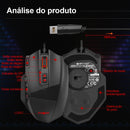 Mouse Gamer MMO Redragon 24000 DPI 17 Botões RGB 1000Hz Sensor Avago USB