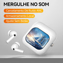 Fone Bluetooth AuraBuds X6 — ANC, Tradução em Tempo Real, 512MB + Tela IP