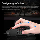Mouse Gamer MMO Redragon 24000 DPI 17 Botões RGB 1000Hz Sensor Avago USB
