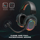 Headset Gamer FIFINE USB RGB 7.1 Surround Memory Foam Microfone Removível PC PS4 PS5