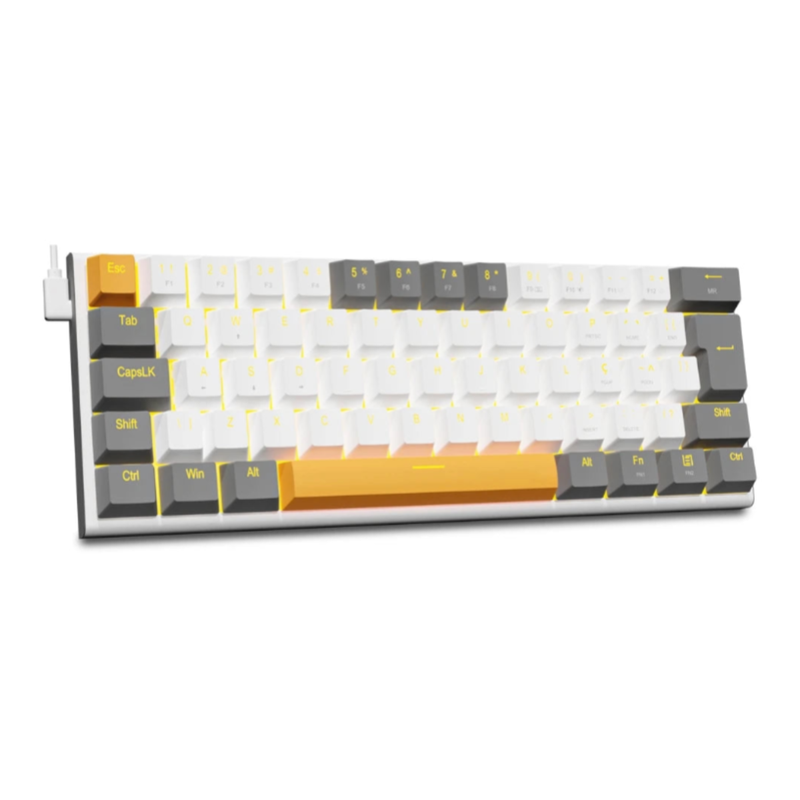 Teclado Mecânico Redragon 60% Hot-Swap Switch Red 61 Teclas 18 Modos RGB Type-C